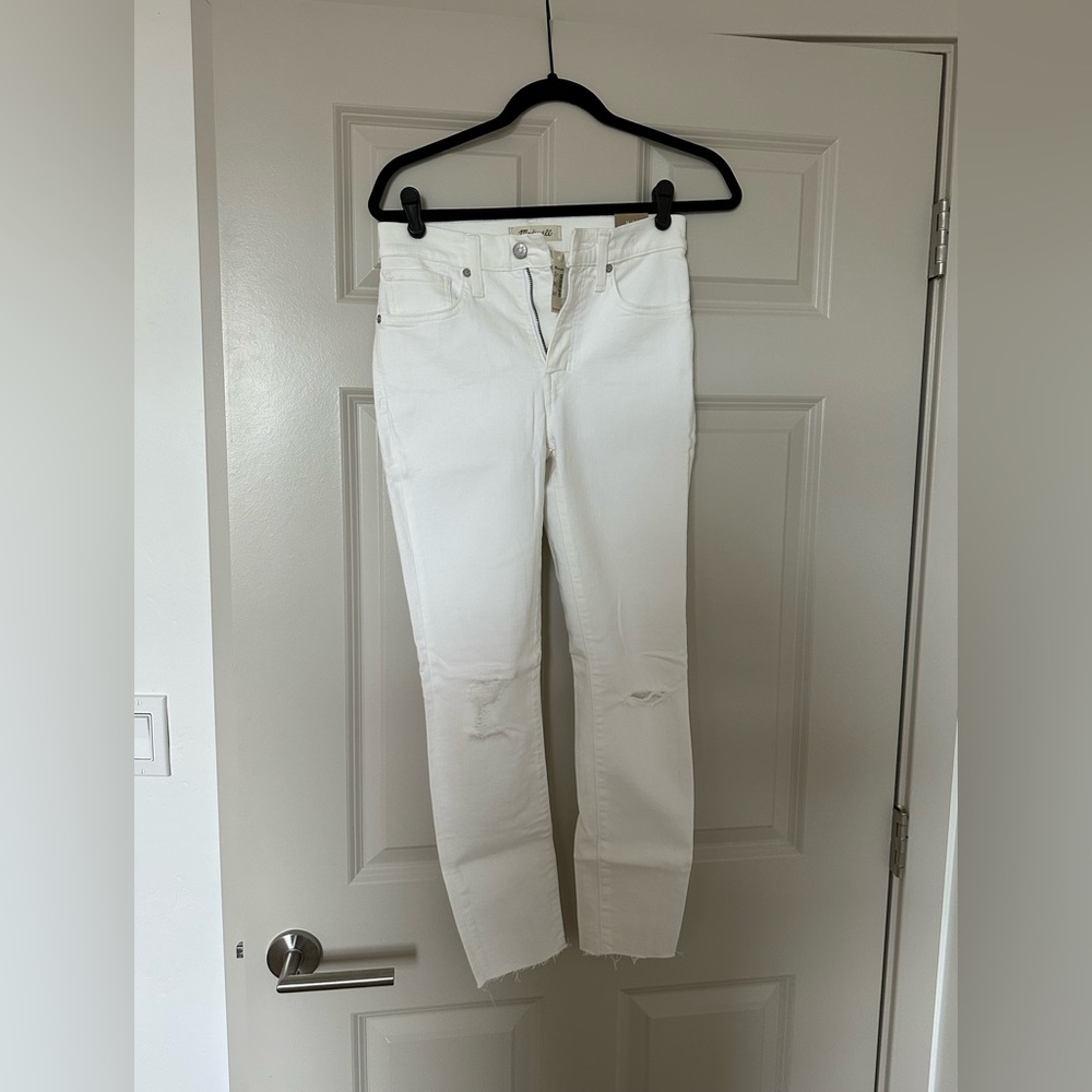 NWT Madewell high rise skinny crop white pants - Picture 3 of 7